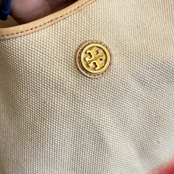 Tory Burch canvas tote bag. - Picture 7 of 7